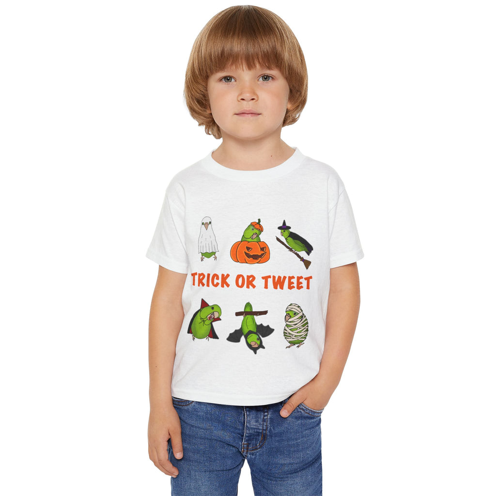 Trick or Tweet Parrotlet : TODDLER Halloween Bird Shirt, Spooky Season Shirt, Trick or Treat Shirt, Cute Halloween Apparel, Toddler Costume Top, Funny Kids Tee