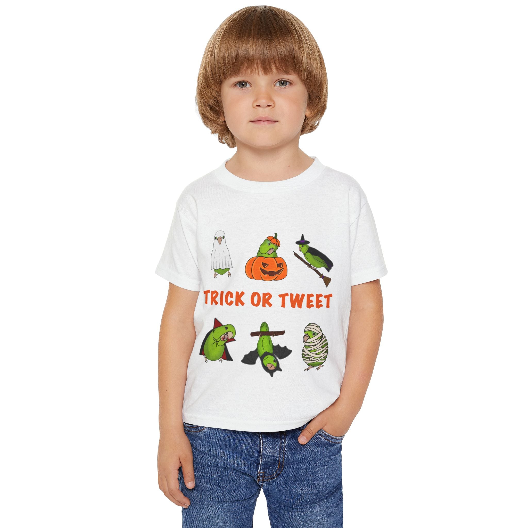 Trick or Tweet Parrotlet : TODDLER Halloween Bird Shirt, Spooky Season Shirt, Trick or Treat Shirt, Cute Halloween Apparel, Toddler Costume Top, Funny Kids Tee