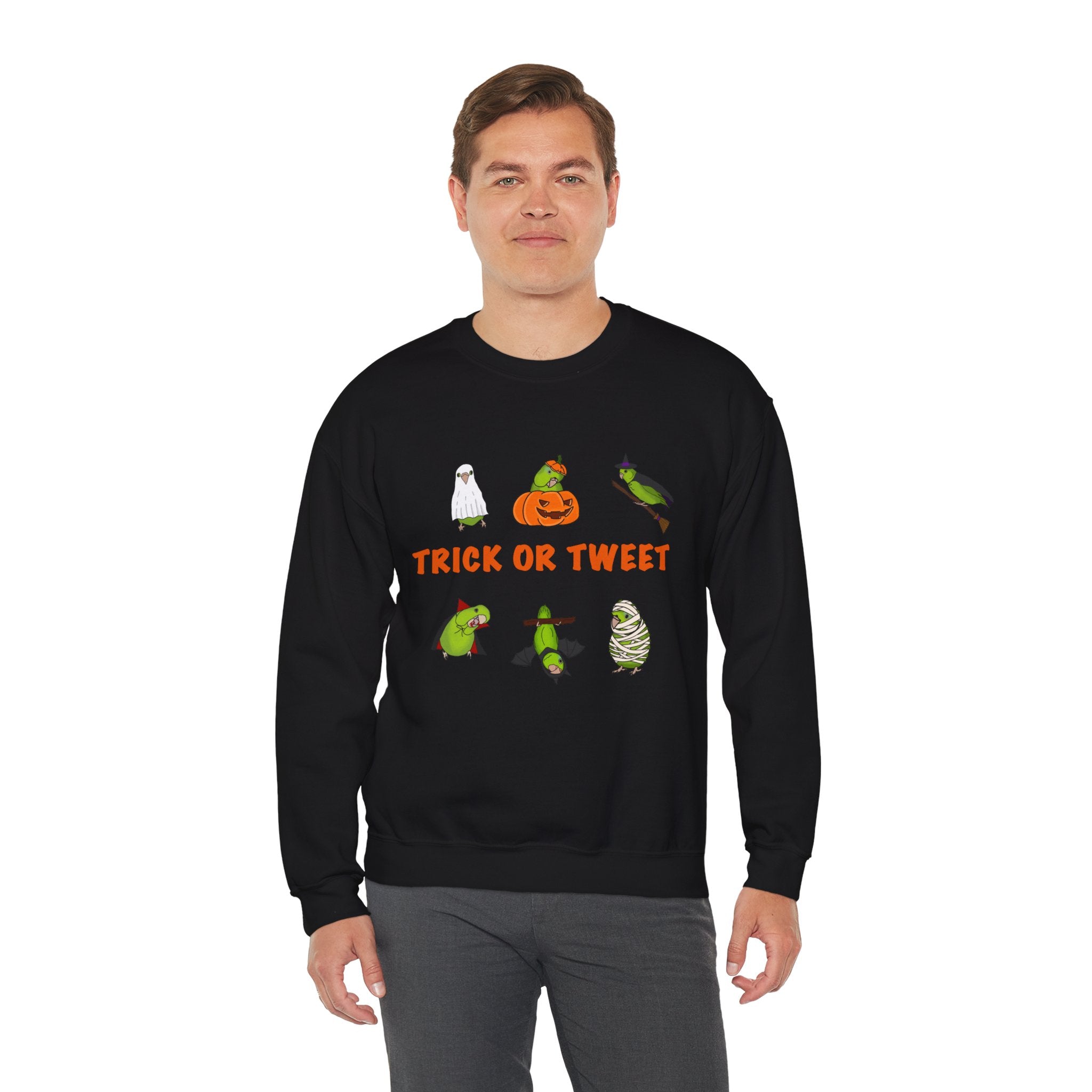 Trick or Tweet Parrotlet : Halloween Bird sweatshirt, Spooky Season Shirt, Fun Bird Lover Tee, Bird Watcher, Gift for - Adults